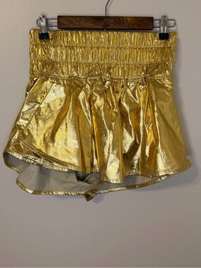 Peach Love Metallic Gold  Skort
